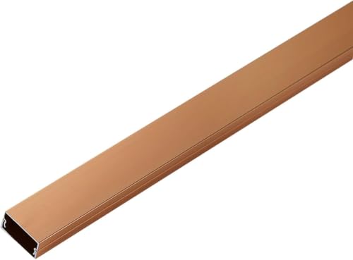 Canal cuadrado de aluminio Gold2 de 1m y 20x10 mm para ocultar cables