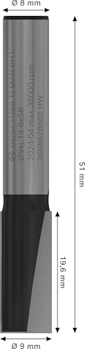 Image of BOSCH PRO Straight Groove Cutter | O9xL19.6xS8mm | Engineered for Versatility | Smooth, Precise Cuts in Wood & Composites | Kickback-Reducing Design | Durable Carbide Edge