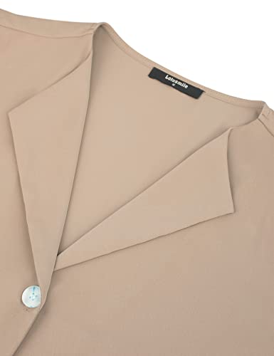 Lotusmile Womens Sleeveless Blouses Dressy, V Neck Lapel Collar Shirt Business Attire Tank Relaxed Fit Cute Ladies Summer Dress Blouse Night Out Formal Tops And Blouses For Evening Party Office Cami #TOP3