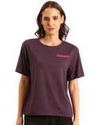 Womens Round Neck Dry Fit Anti-Microbial UV-Protection Sports T-Shirt
