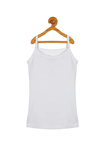 Image of KiddoPanti Girls 100% Cotton Rib Solid Camisole Tank Top Pack of 3