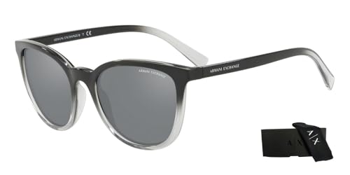 Armani Exchange AX4077SF 56MM Asian Fit Low Bridge Fit Round Sunglasses For Men +BUNDLE with ACCESSORY EYEWEAR KIT3