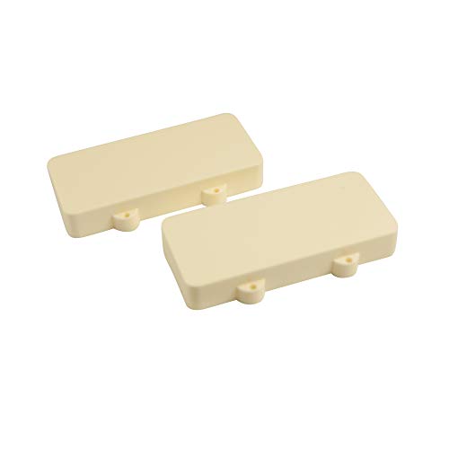 WD MUSIC Replacement Pickup Cover Set Of 2 For Fender Jazzmaster WY}X^[ sbNAbvJo[Zbg (Closed, Aged White)