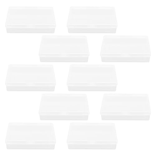 Boîte de rangement transparente pour cartes en plastique PP TOPBATHY x18