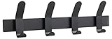 Zone Denmark A-Rack Garderobenleiste, Garderobenhaken, Wandgarderobe aus Metall, Hakenleiste ohne sichtbare Schrauben, 40 x 5 x 11 cm, Schwarz