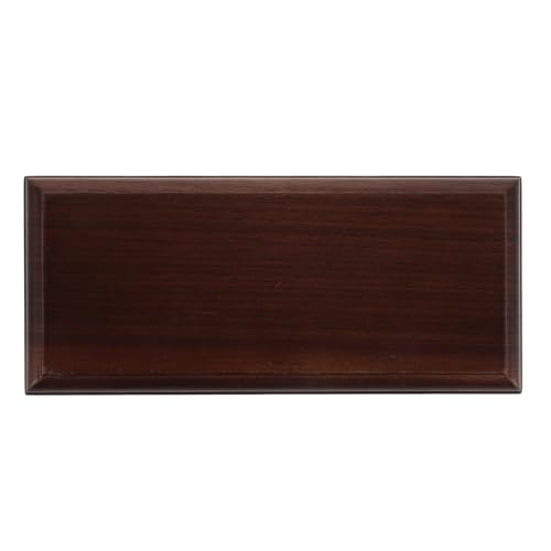 TOYANDONA Expositor de Madera de Nogal Natural 8X18X2 CM Base Artesanal Cuadrada para Exhibición DIY Soporte Multifuncional para Figuras de Acción Jarrones y Decoración del Hogar