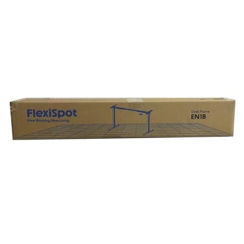 Image of SE1 / Flexi Spot EN1 Electric Standing Desk | Anti-Collision Detection | 5Y Warranty | Ergo Height Adjustable Sit Stand Table for Home Office with 80kg Load, 2 Hooks (Black Frame, Frame Only)
