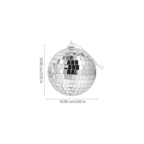 Boules disco miroir argentées en verre au design classique chic - 2