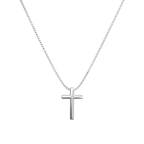 Sterling Silver Cross Pendant Necklace : Tiny Delicate Jewelry for Women- Ideal Gift for Special Occasions - Beautiful Clothing Accessory Gold