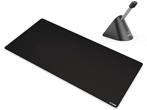 (Mousepad + Bungee) Glorious Stitched Black Cloth Mousepad (XXXL Extended) + Glorious Gaming Mouse Bungee (Black) (Bundle)