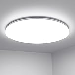 Lepro Bathroom Lights Ceiling, 24W 2400lm Bright LED Ceiling Light, IP54 Waterproof, Daylight White 5000K, Large, Flush Ceiling Light for Living Room Kitchen, Hallway, Outside Porch and More, Ø28CM