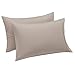 Amazon Basics Lightweight Super Soft Easy Care Microfiber Pillowcase, Pillow Not Included, Standard, Taupe, Pack of 2, 6.8