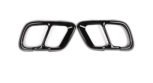 Cadre gorge queue pour BMW X5 X6 X7 embout échappement en acier inoxydable noir brillant premium