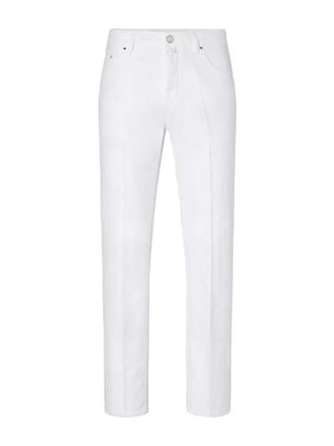 Jacob Cohen, Pantalone Cropped carrott Slim Fit Modello Scott. UQE1536S4002-SCOTT-A35Bianco (33)