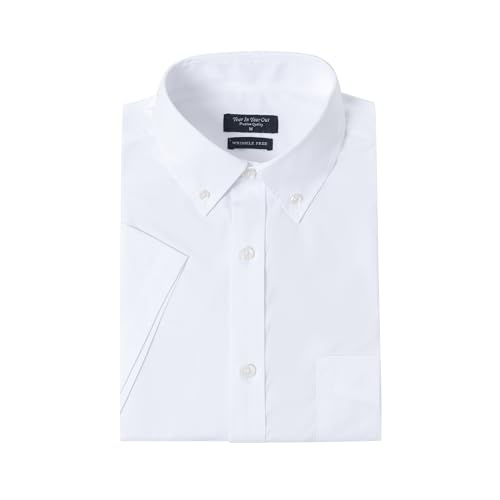 Chemises habillées infroissables pour homme à coupe classique et manches courtes de style décontracté