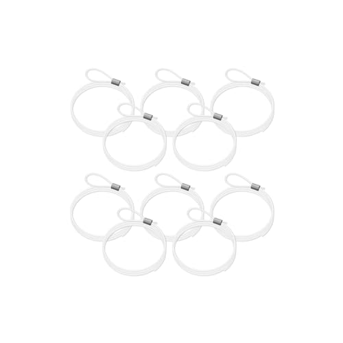 Arti Teq - Lot de 10 Câbles Perlon à Boucle 250 cm - Suspension Sécurisée et Discrète pour Cadres, Tableaux et Affiches - Compatible avec Crochets en S et Panneaux de Stand - Transparent