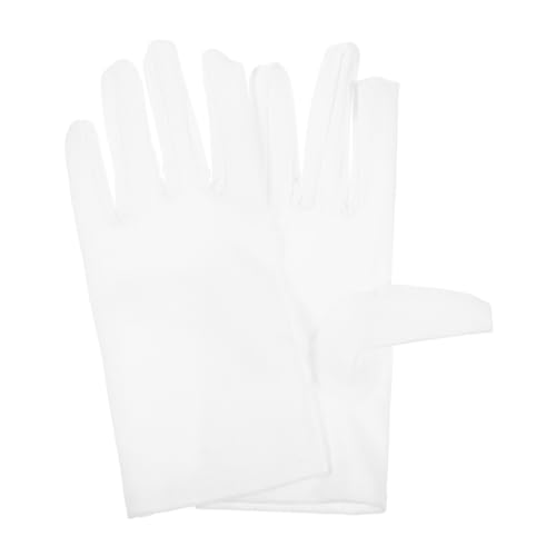 BESPORTBLE 2pcs Boy Girl White Costume Gloves for Dance Stage Performance Etiquette Training Elastic Formal Gloves for Boy Girl Suitable for Parties Halloween and Theatrical Events