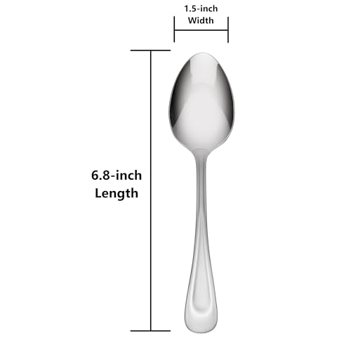 Image of Oneida Satin Sand Dune Everyday Flatware Dinner Spoons, Set of 4, 18 /0 Stainless Steel, Silverware Set, Dishwasher Safe
