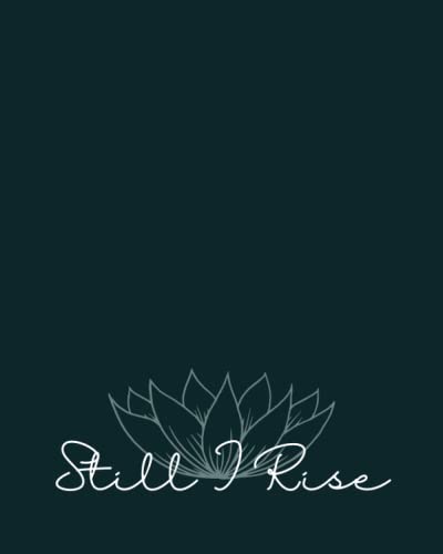 Journal noir et blanc Still I Rise pour l'écriture créative et vos notes de bureau
