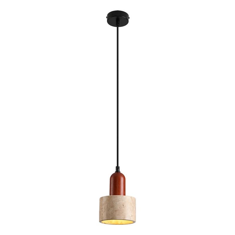 Lustre en bois vintage marbre chic et suspension minimaliste de designer