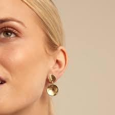 UNOde50 SCALES Circle Drop Earrings, 18K Gold Plated - Image 5