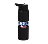 Pilipinas Philippinen Flagge Love Manila Proud Filipino Stainless Steel Insulated Water Bottle