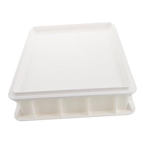 Garneck Box Pizza Dough Proofing Storage Box Stackable Dough Tray with Lid for Home Commercial Use for Pizza Easy to Clean Moisture Retention Design