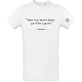 CITE MOI T-Shirt Homme Citation Mieux Vaut Mourir Debout Que Vivre à Genoux - Emiliano Zapata - Blanc M