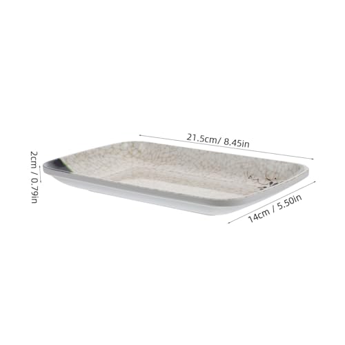 Set de 2 platos japoneses rectangulares para sushi miniatura 2