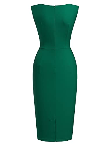 Image of Miusol Women's Retro Ruffle Style Slim Work Pencil Dress