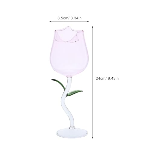Verres à vin forme rose finis les récipients banals pour fêtes - 3