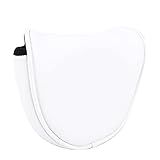 FILFEEL Putter Cover, 1PC Club Covers Putter -Chef mit Pu -Außen und Plüsch Innenausstattung für Sportreisen Im Freien (White)