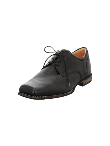 Think! Herren GURU chromfrei gegerbte nachhaltige Halbschuhe, SCHWARZ 0010