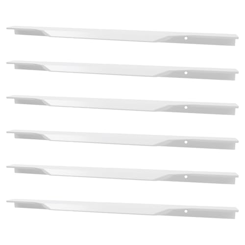 LC LICTOP White Finger Pulls, 15.7 Inch, 10 Inch Centers, 6Pcs