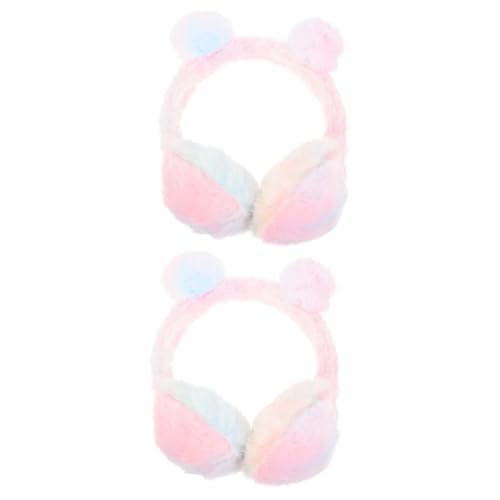 Orejeras de peluche para el invierno con diseño adorable pack de 2 piezas