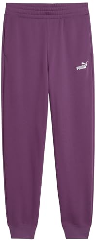 PUMA Ess Small No. 1 Logo Comfort Pantaloni della Tuta a Vita Alta TR cl (s) Plum Wine