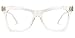 Zeelool Stylish TR90 Oversized Butterfly Blue Light Blocking Glasses for Women Yaritza OT006813-02 Crystal