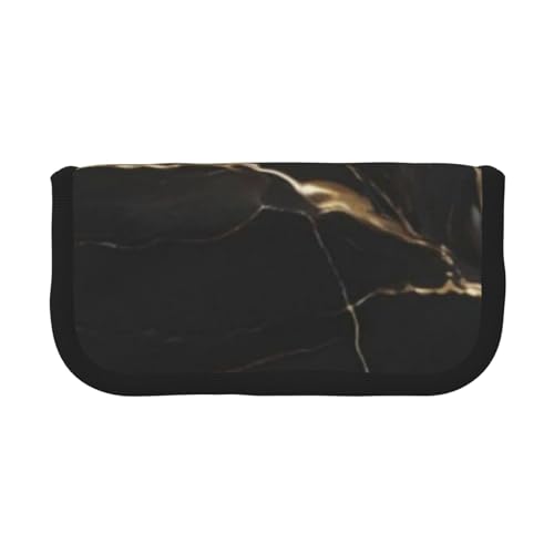 Marmo Astuccio per matite per in per penne a matita di grande capacità tela oro nero