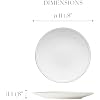 Costa Nova Ceramic Stoneware 11'' Dinner Plate - Friso Collection, Grey | Microwave & Dishwasher Safe Dinnerware | Food Safe Glazing | Restaurant Quality Tableware