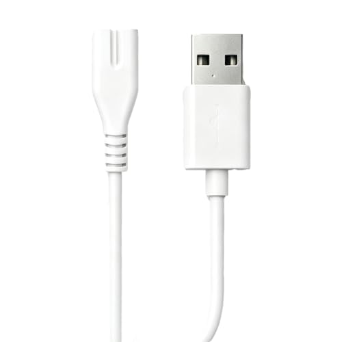 Image of Charger Cord Replacement for Flawless Pedi, Electronic Pedicure Tool - USB to DC 3.5 * 1.35mm Barrel Cable 6 ft White