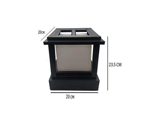 Image of WHITERAY 9.2 inch Outdoor Exterior Main Gate Light and Fence Decorative Waterproof Post Lamp for Driveway Entrance Modern and Traditional Home (Without Bulb)