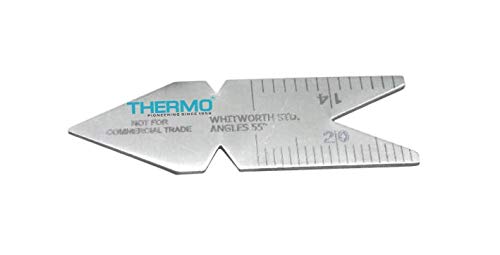 Thermo 55 Degree Stainless Steel Center Gauges Inch/Metric with 14ths, and 20ths Thread Checking Scales - Made of Stainless Steel