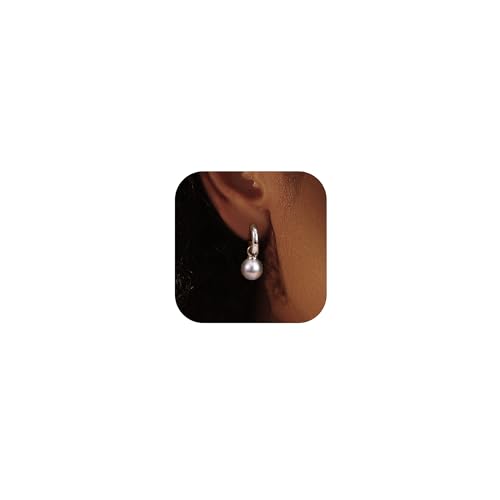 Dochais Perlen Ohrringe 14K Gold für Damen und Frauen,14Kt Weißgold Plattiert Ohrstecker, Hängende Perlenohrringe Creolen mit Perle 10mm, Ohrringe Hypoallergene Schmuck Gold&Silber Dochais Perlen Ohrringe 14K Gold für Damen und Frauen,14Kt Weißgold Plattiert Ohrstecker, Hängende Perlenohrringe Creolen mit Perle 10mm, Ohrringe Hypoallergene Schmuck Gold&Silber