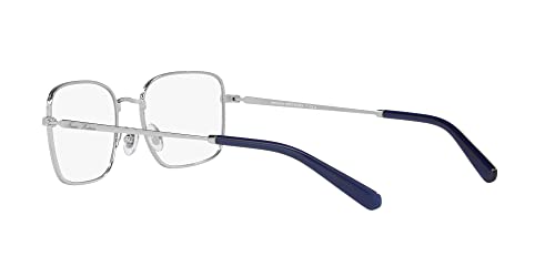 Brooks Brothers Men's Bb1102 Rectangular Prescription Eyewear Frames, Shiny Silver/Demo Lens, 56 Mm #TOP4