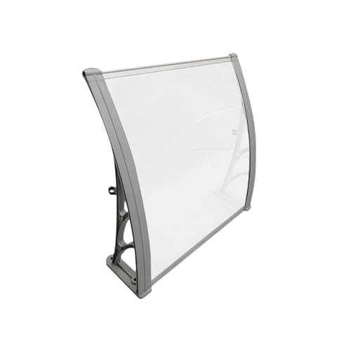 Toldo para puerta de entrada exterior invisible contra lluvia y nieve de 120x120 cm