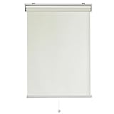 グラムスタイル ロールスクリーン プルコード式 非遮光 UVカット オーダーメイド 幅150cm 丈180cm ミルキーアイボリー