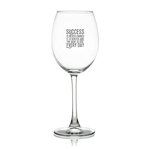 Copa de vino de 17 onzas con éxito nunca es propio, se alquila y se debe alquilar todos los días, cristalería para vino tinto o blanco, perfecta para hogares y bares, suministros de fiesta