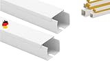  Canaleta para cables de 10 m, color blanco (RAL 9010), autoadhesiva, lista para el montaje, longitud = 1 metro (40 x 30 mm – 10 x 1 m) de Komib