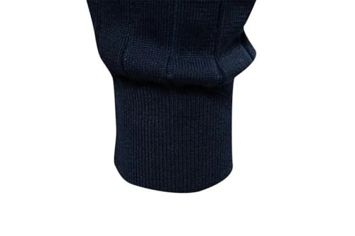 Pull d'automne chic pour hommes avec tricot de qualité et col en V structuré - 4