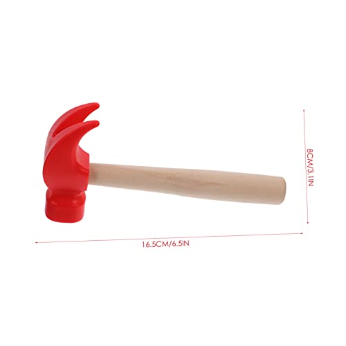 ibasenice 10 Peças De Martelo De Brinquedo Para Crianças Martelo De Plástico De Madeira Vermelha